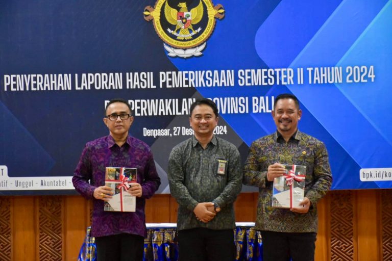 Pemkot Denpasar Terima LHP Belanja Daerah Tahun Anggaran 2023 dan 2024 dari BPK RI